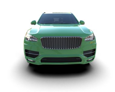 modern şehir açık yeşil arabası