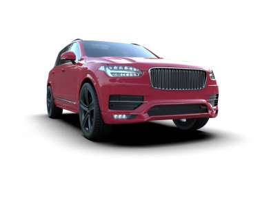 kırmızı modern spor araba - stüdyo çekimi