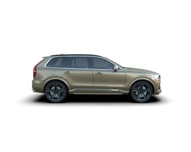 SUV beyaz arkaplanda izole edildi