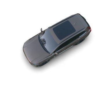 modern araba beyaz arka planda izole edilmiş