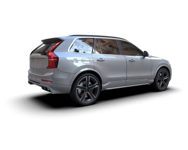 Modern lüks araba beyaz zemin üzerine.