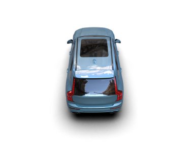 Modern şehir arabası konsepti. 3 boyutlu resimleme