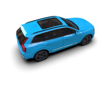 Beyaz arka planda modern bir araba. Stüdyo çekimi.