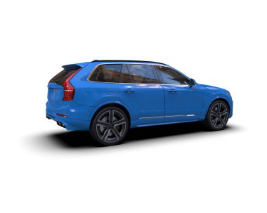 Mavi lüks araba. Sedan araba.