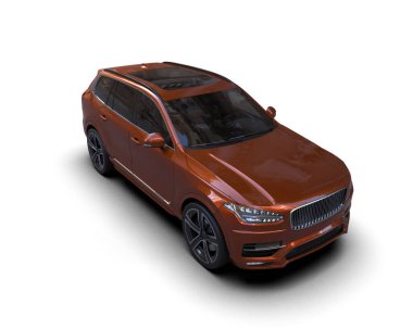 Lüks lüks spor araba beyaz arka planda izole edilmiş. 3d oluşturma.