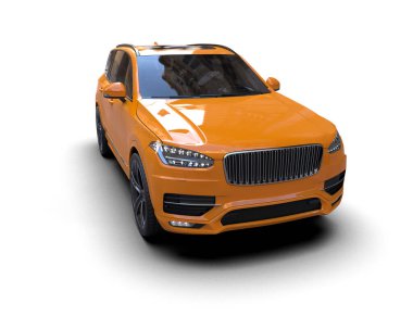 Beyaz arkaplandaki araba