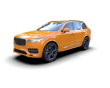 Modern turuncu cip beyaz arka planda izole edilmiş. 3d oluşturma.