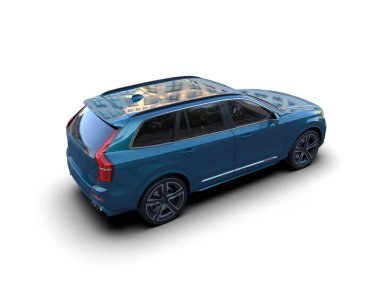 mavi modern lüks araba - 3 boyutlu