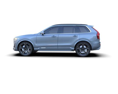 modern lüks SUv beyaz arka planda izole