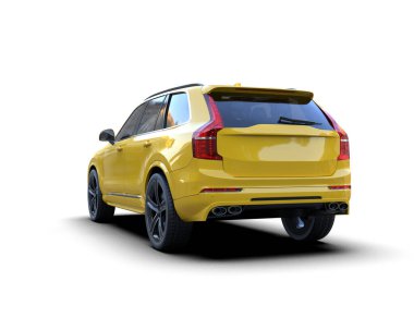 beyaz arka planda modern lüks araba