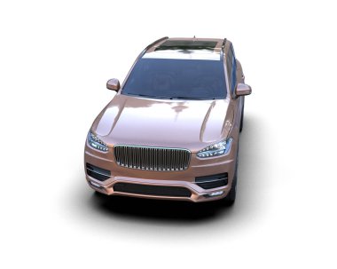 Lüks araba, beyaz arka planda izole edilmiş.