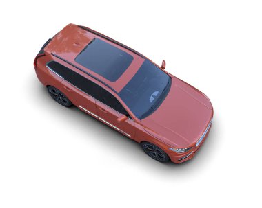 modern araba beyaz üzerine izole