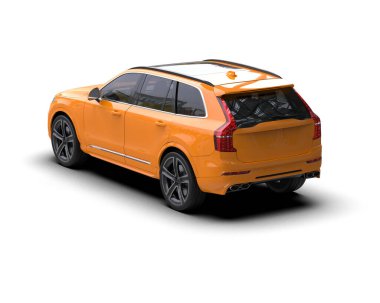 turuncu lüks spor araba - arka taraf