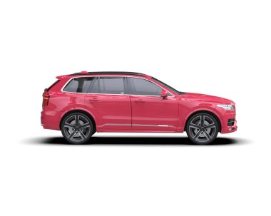 araba beyaz arkaplanda izole edildi