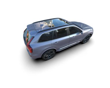 kırpma yolu ile beyaz arkaplanda izole araba