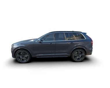 Beyaz arka planda modern bir araba. 3 Boyutlu Hazırlama.