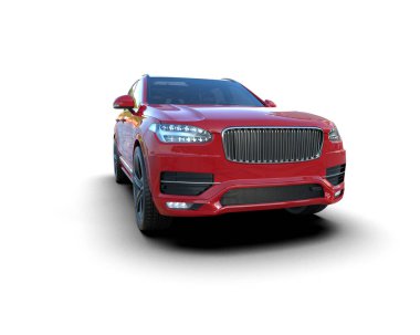 beyaz arka planda modern araba.