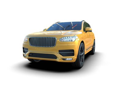 modern araba beyaz arka planda izole edilmiş