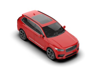 kırmızı spor araba - ön manzara