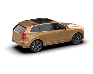 Arka planda lüks bir araba var. 3d illüstrasyon - illüstrasyon