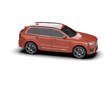 Modern SUV arabası. 3d oluşturma