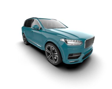 Modern lüks araba. Beyaz arka planda lüks bir araba. 3d oluşturma.