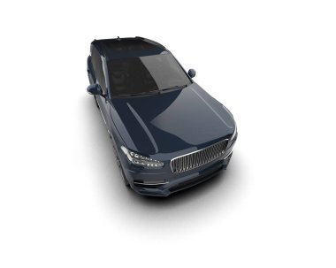 siyah lüks araba. 3d oluşturma