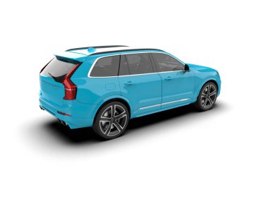 Beyaz arka planda lüks modern bir araba.