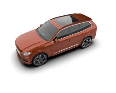 modern otomobil izole edilmiş arkaplan 3 d oluşturma