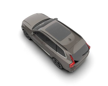 Modern SUV arabası. 3d oluşturma.