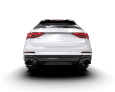 Arka planda modern şehir cipi. 3d oluşturma