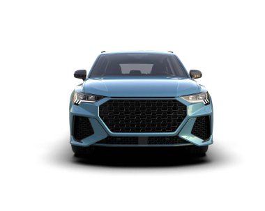 Modern araba arka planda izole edilmiş. 3d görüntüleme - resim