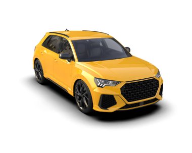 Sarı arabanın 3 boyutlu resmi