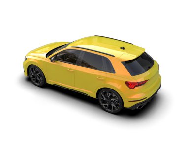 Lüks modern araba. sedan. 3d illüstrasyon