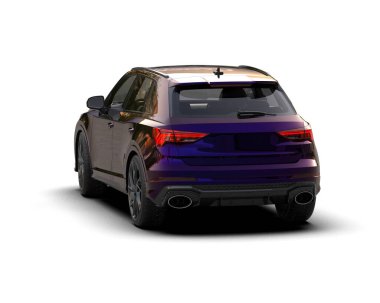 Lüks modern modern araba. 3d görüntüleme 3d