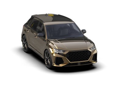 boş siyah yüzeyi olan modern araba - 3 boyutlu illüstrasyon