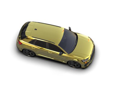 Arkadaki lüks araba.