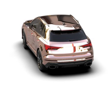 Beyaz arka planda suv araba