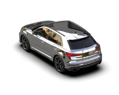 modern SUv beyaz arkaplanda izole edildi