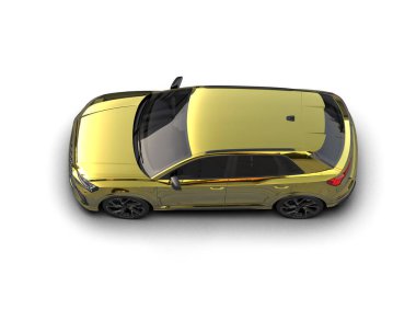 beyaz arka planda izole edilmiş modern lüks araba - 3 boyutlu görüntüleme