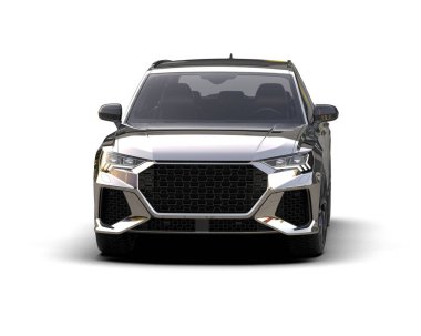 Arka planda modern bir araba. 3 Boyutlu Hazırlama