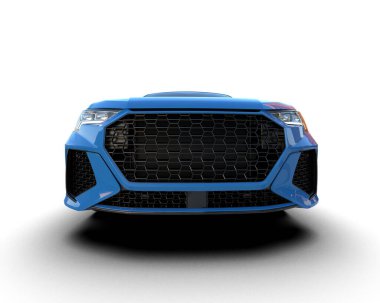 Siyah arka planda modern mavi spor araba