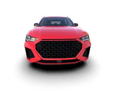araba modern kırmızı arkaplan 3 d görüntüleme