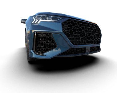 beyaz arka planda modern araba