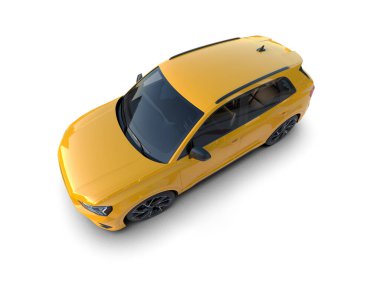 Sarı modern şehir arabası