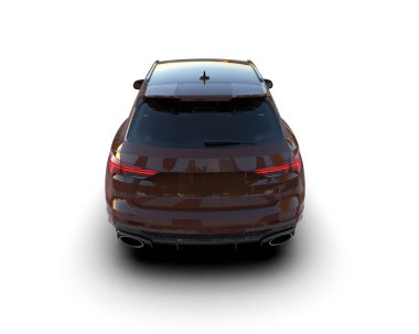 beyaz arka planda modern araba 3 boyutlu görüntüleme