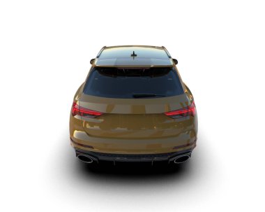 Beyaz arka planda lüks bir spor araba.