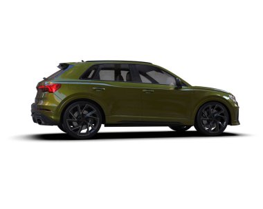 modern SUv beyaz arkaplanda izole edildi