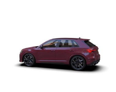 modern lüks araba beyaz arka planda izole edilmiş 3 boyutlu