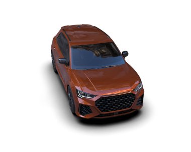 modern araba beyaz arka planda izole edildi. 3 d illüstrasyon